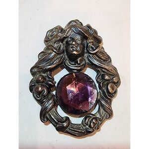 Fishel & Nessler F.N. & Co Silver Art Nouveau Womens Belt Buckle C1915